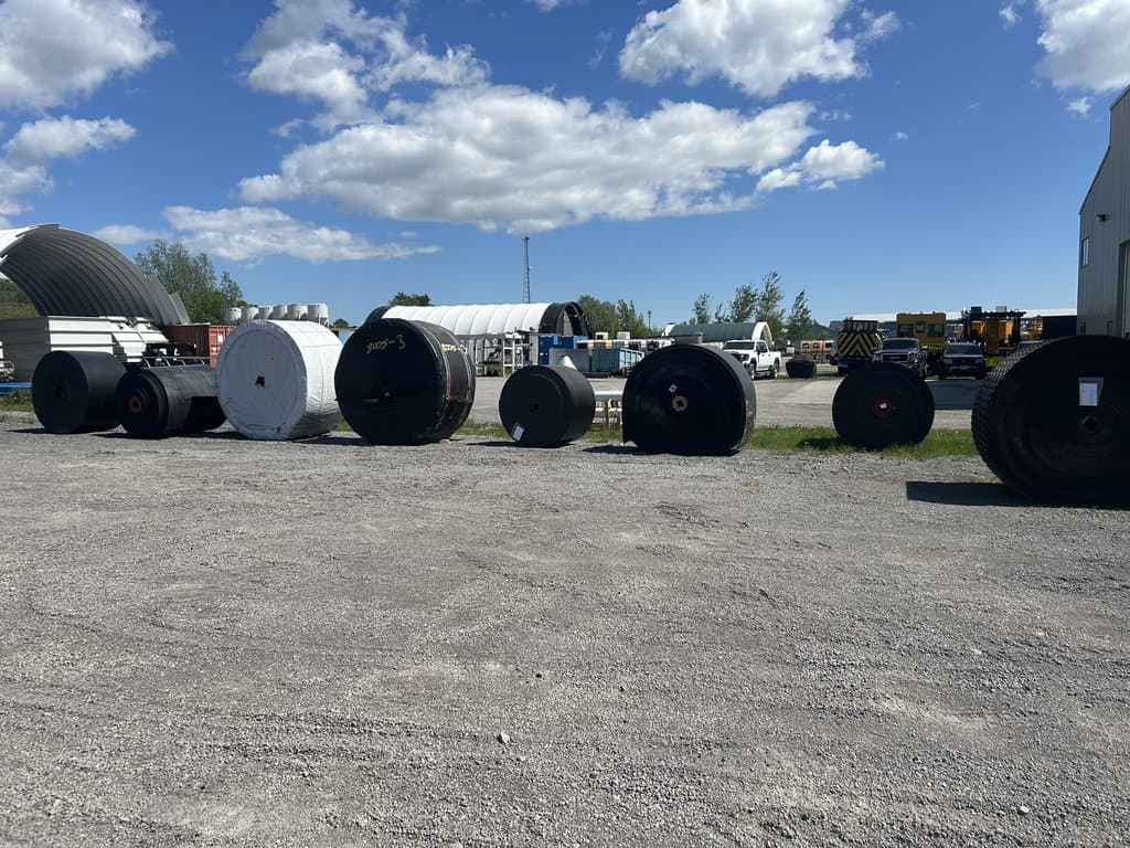 Conveyor belt rolls in stock